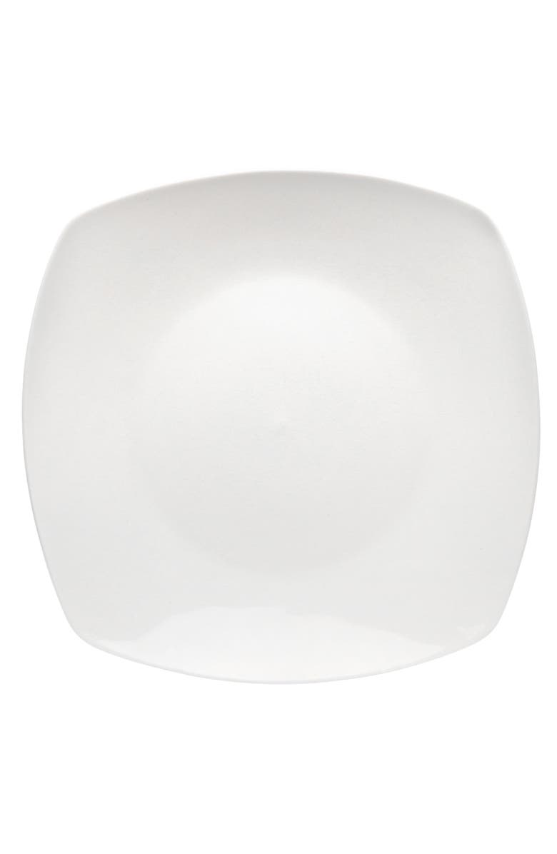 Elama 12 Piece Square Porcelain Large Dinner Plates, Alternate, color, White