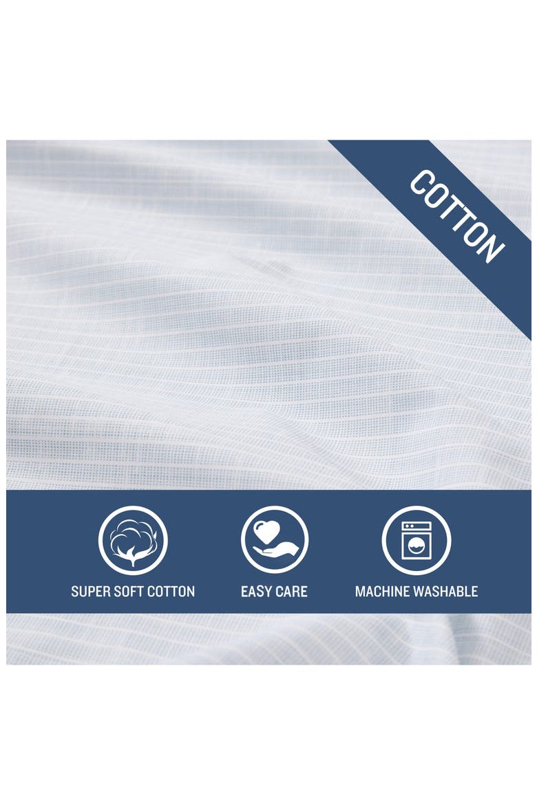 Ala Moana Stripe 200 Thread Count Cotton Percale Sheet Set, Alternate, color, LIGHT PASTEL BLUE