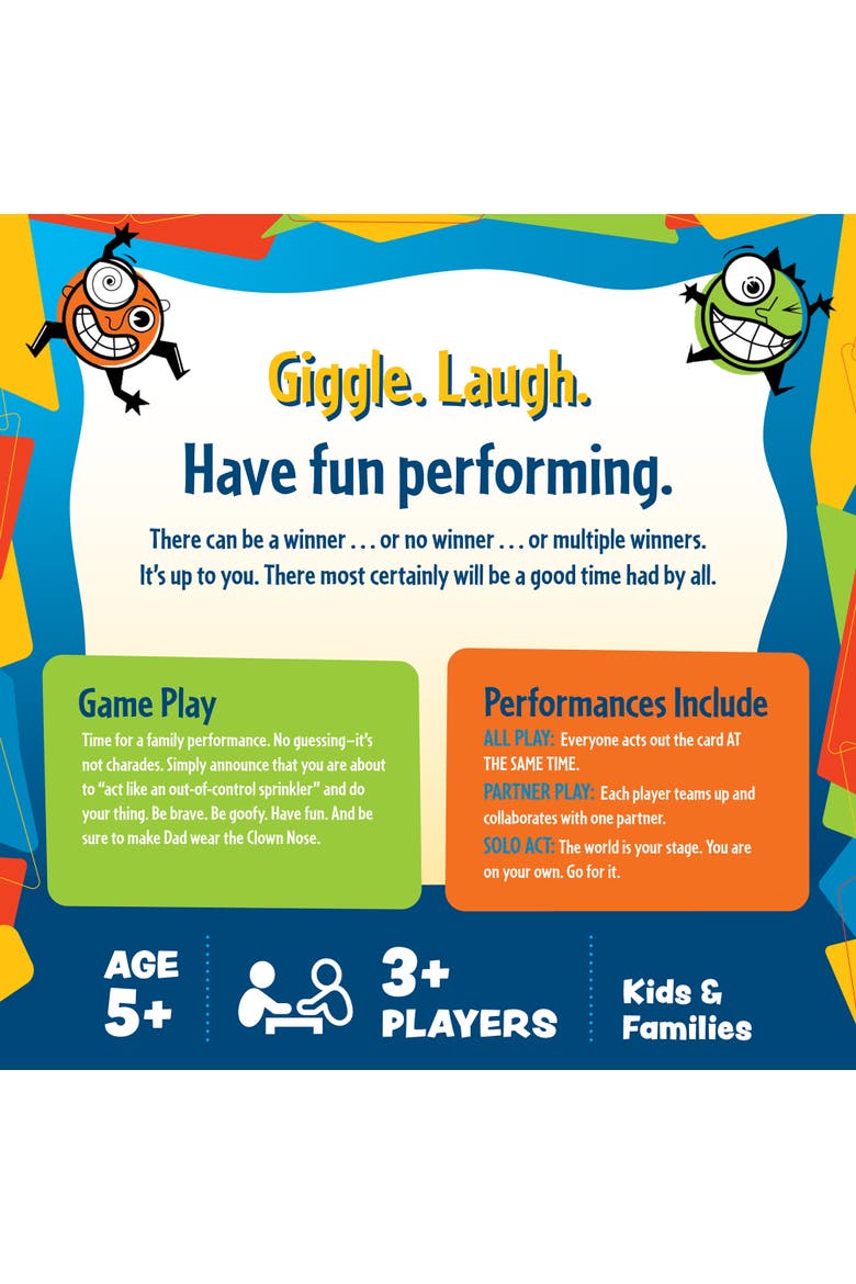 Don't Make Me Laugh! Silly Charades Party Game, Alternate, color, Multicolored