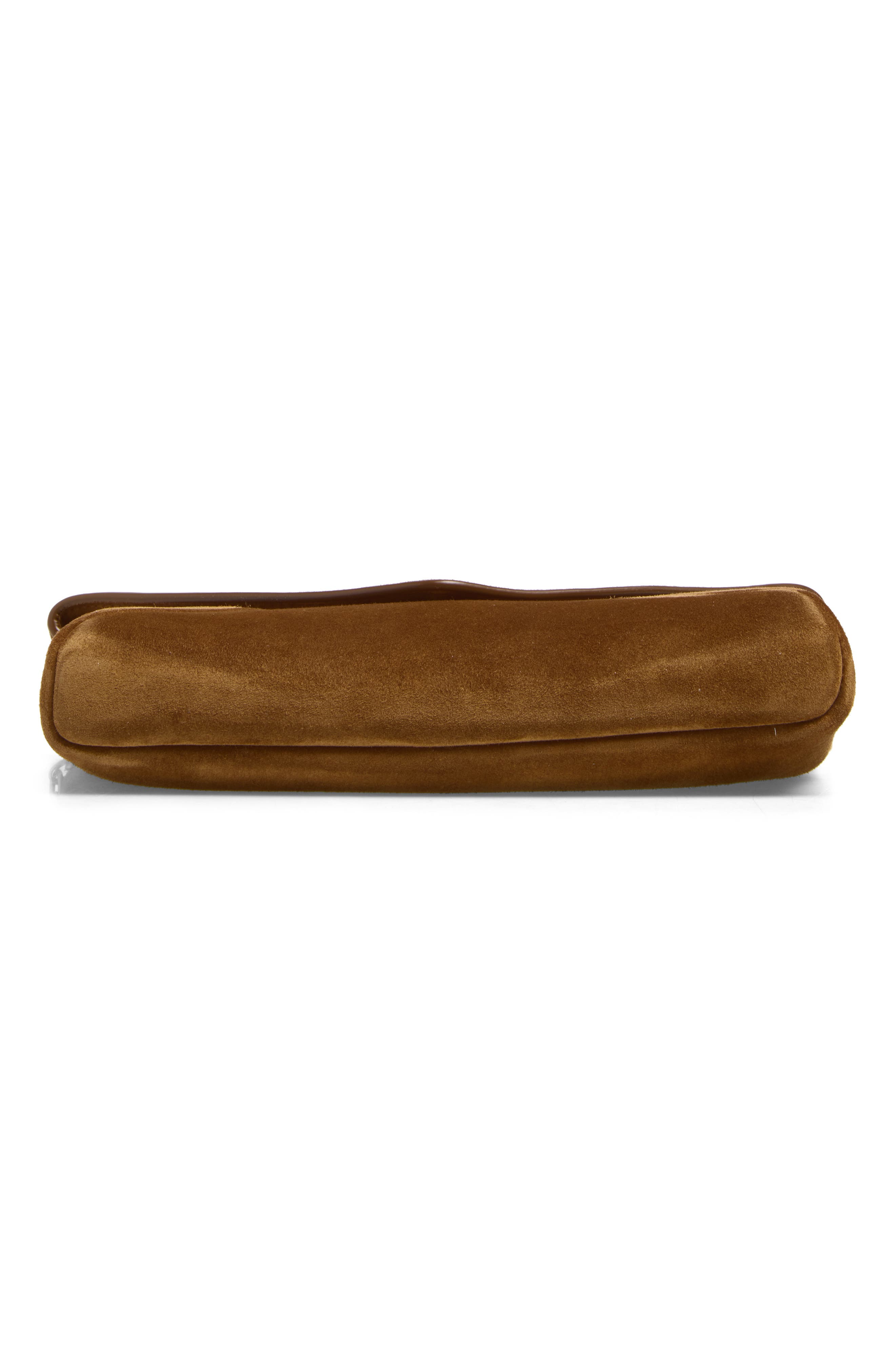 Small Cassandre Suede Crossbody Bag, Alternate, color, CARAMEL COGNAC
