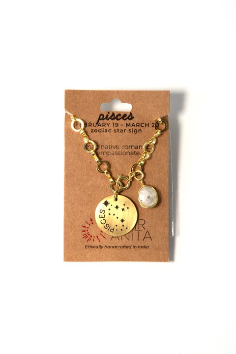Zodiac Star Sign Necklace - Pisces