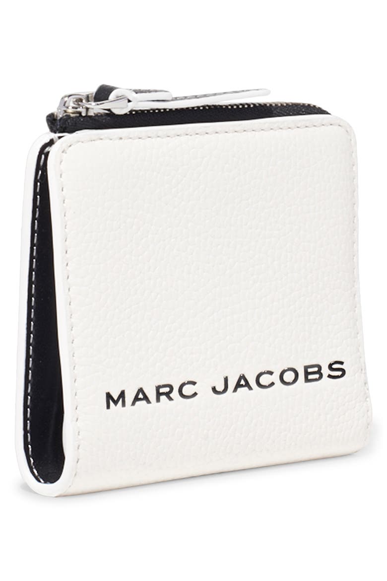 The Marc Jacobs Mini Compact Leather Wallet, Alternate, color, COTTON MULTI