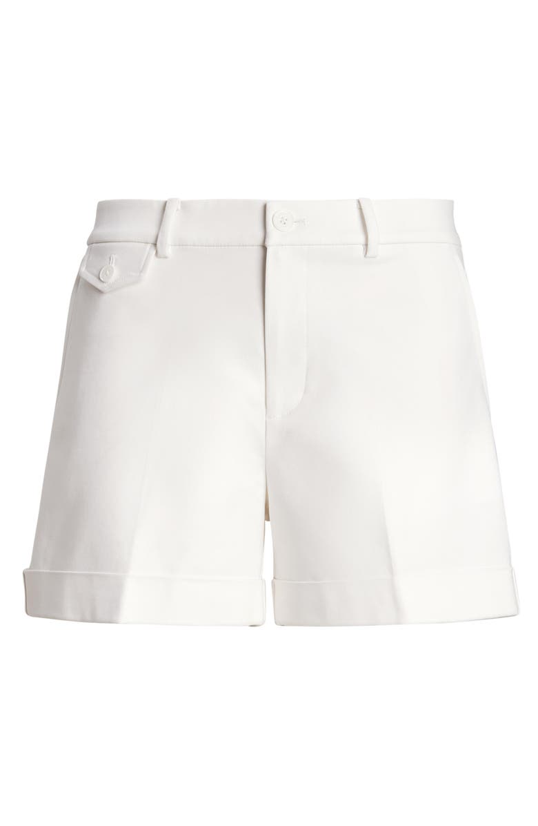 Lauren Ralph Lauren High Rise Stretch Cotton Shorts, Alternate, color, White