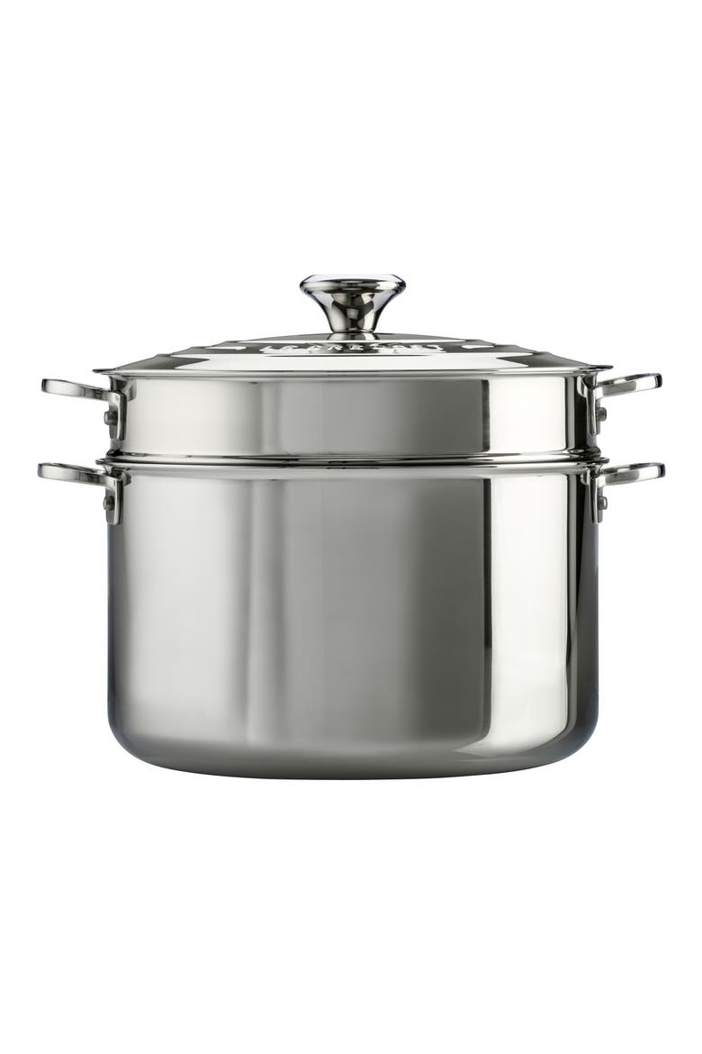 9-Quart Stainless Steel Stockpot with Lid & Colander, Alternate, color, STAINLESS STEEL