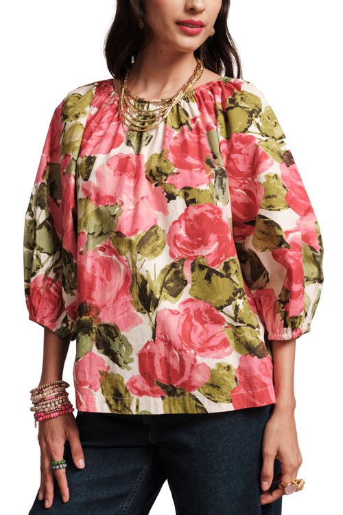 FRANCES VALENTINE FRANCES VALENTINE BLISS TOP PRETTY PEONIES 