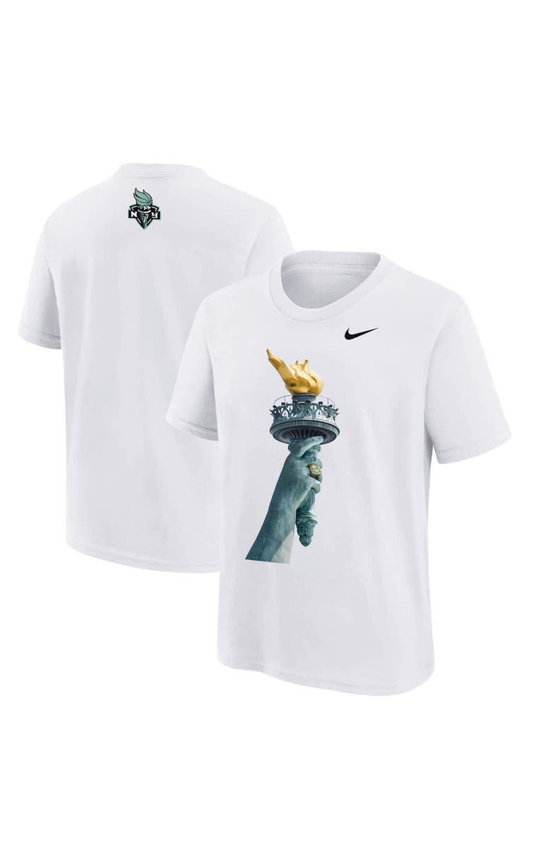 Outerstuff Youth  White New York Liberty 2024 WNBA Finals Champions Ring Parade T-Shirt, Main, color, 