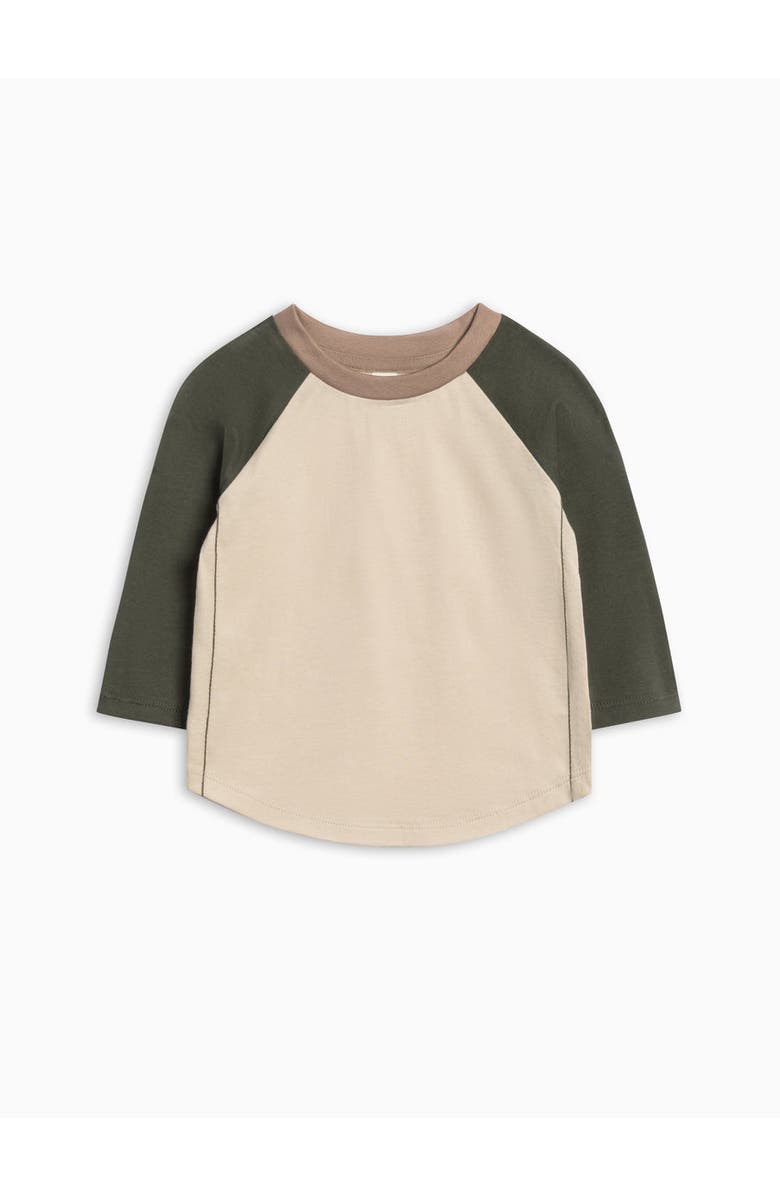 Colored Organics Organic Cotton Louie Baseball Tee, Alternate, color, Oat / Pine