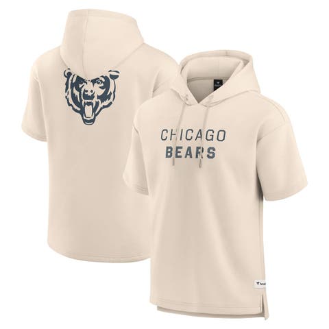 Men's Fanatics Cream Chicago Bears Elements Future Ground Lettering Short Sleeve Pullover Hoodie