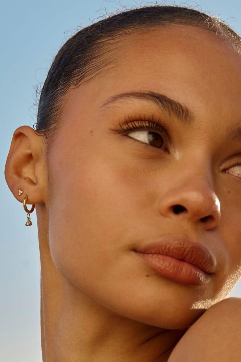 Sparkle Drop Earrings, Alternate, color, Gold