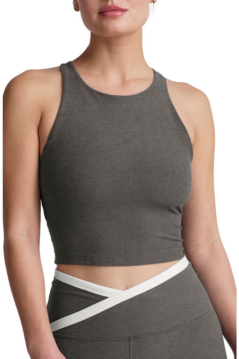 Spacedye Refocus Racerback Crop Tank, Main, color, TRUE GRAY HEATHER