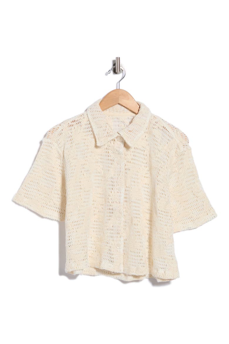 Solene Cover-Up Shirt, Alternate, color, NATURAL
