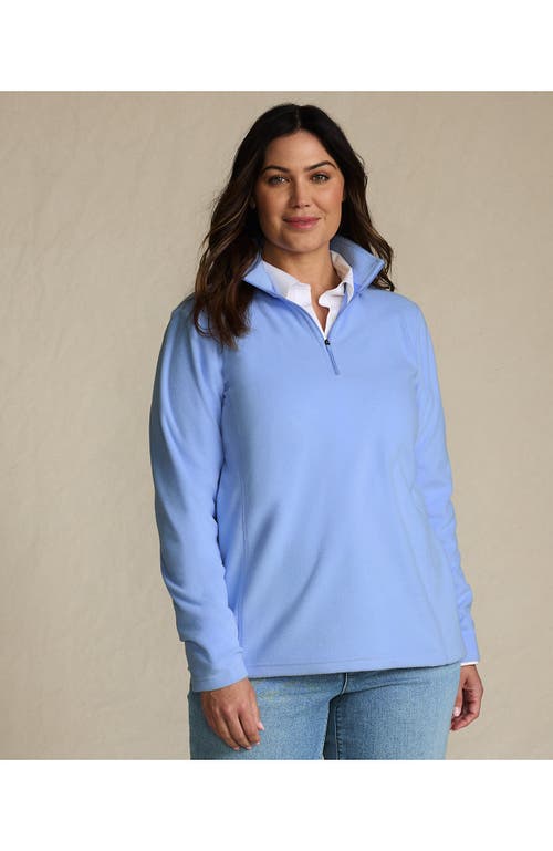 Lands' End Anyweather Fleece Quarter Zip Pullover In Blue