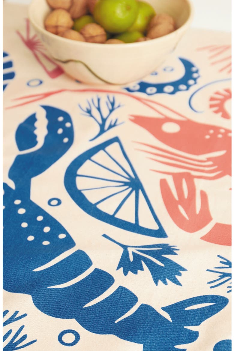 Tea Towels - Seafood Platter Set of 2 + Dishcloths Set of  2- Seafood Platter, Alternate, color, Tea Towel
