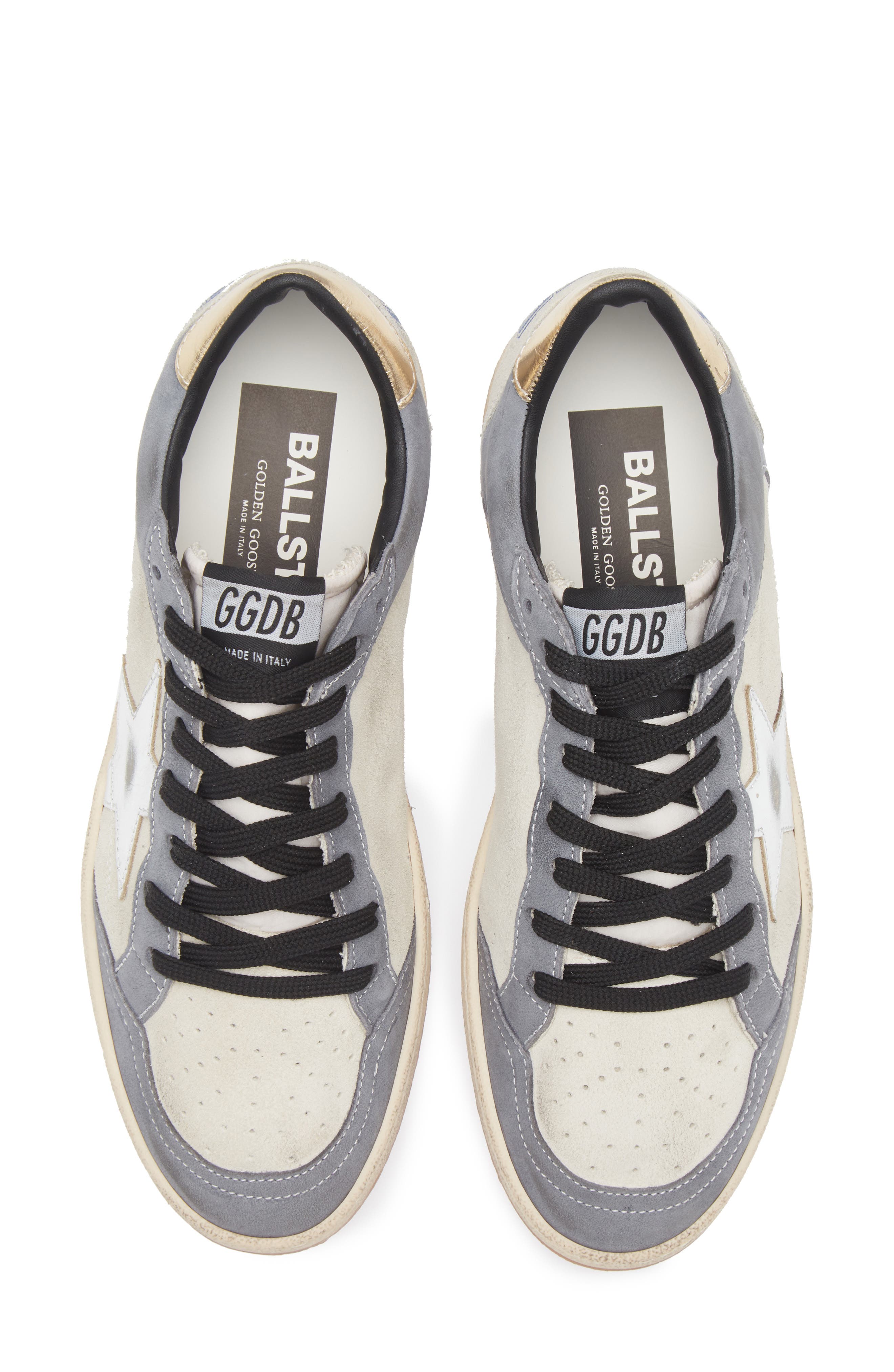 Golden Goose Ball Star Sneaker, Alternate, color, Grey/ Denim/ Silver/ Gold