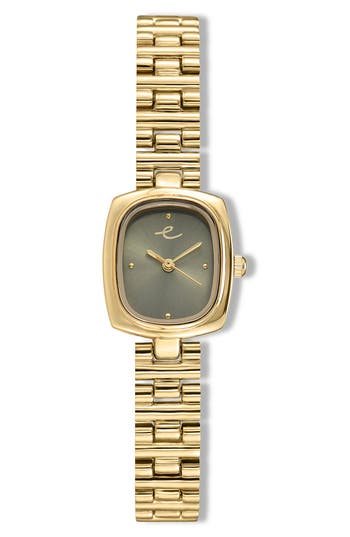 Ettika Square Dial Bracelet Watch, 20mm X 23mm In Gold
