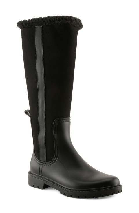 Azola Faux Fur Trim Knee High Boot