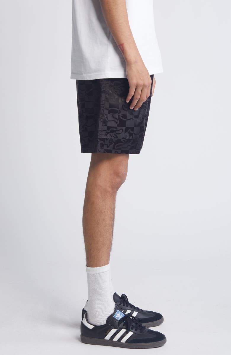 ICECREAM Running Check Nylon Drawstring Shorts, Alternate, color,