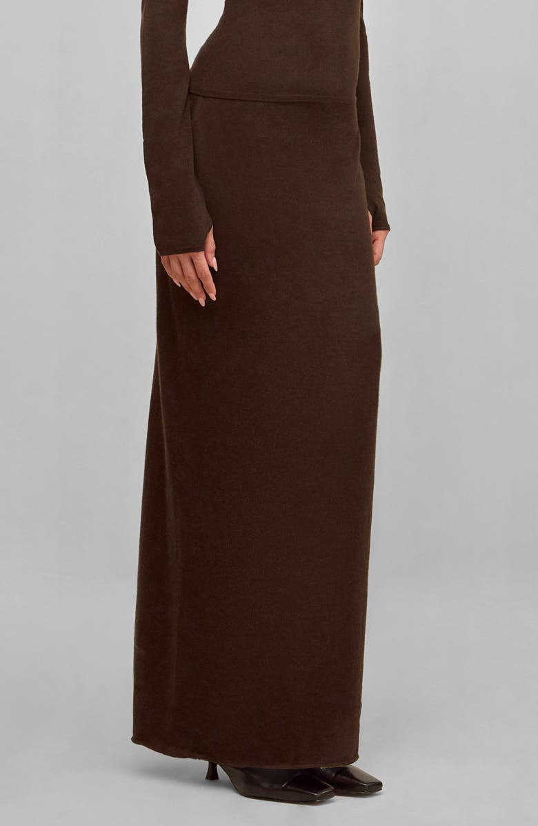 Cult Gaia Nadine Maxi Sweater Skirt, Alternate, color, Dark Java