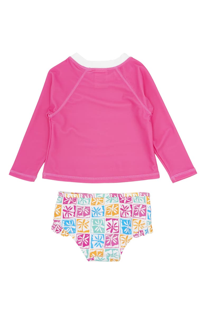 Feather 4 Arrow Swim All Long Sleeve Two-Piece Rashguard Swimsuit, Alternate, color, 