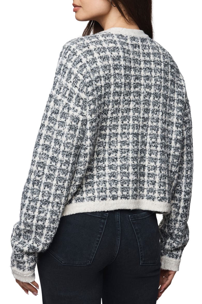 Lisette Texture Cardigan, Alternate, color, BLACK PLAID
