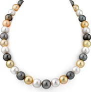 The Pearl Source 10-12.9mm South Sea Multicolor Pearl Necklace