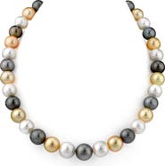 The Pearl Source 10-12.9mm South Sea Multicolor Pearl Necklace