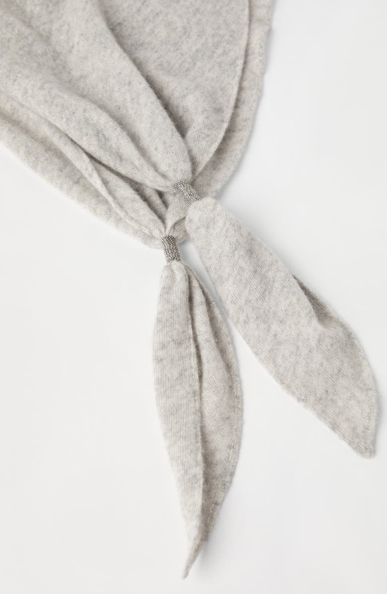 Brunello Cucinelli Scarf with monili, Alternate, color, Light Grey