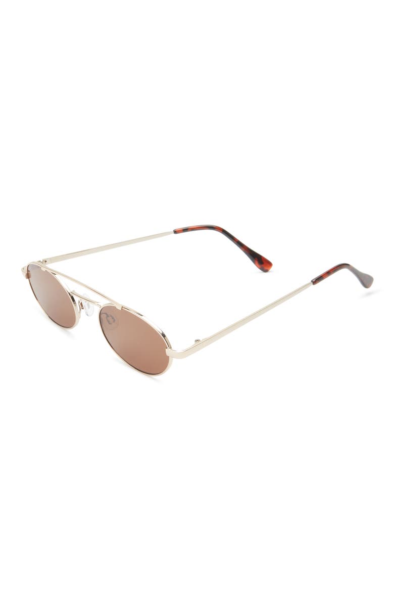 Retro Oval Sunglasses, Alternate, color, GOLD