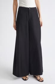 POSSE Leona High Waist Wide Leg Wool Trousers