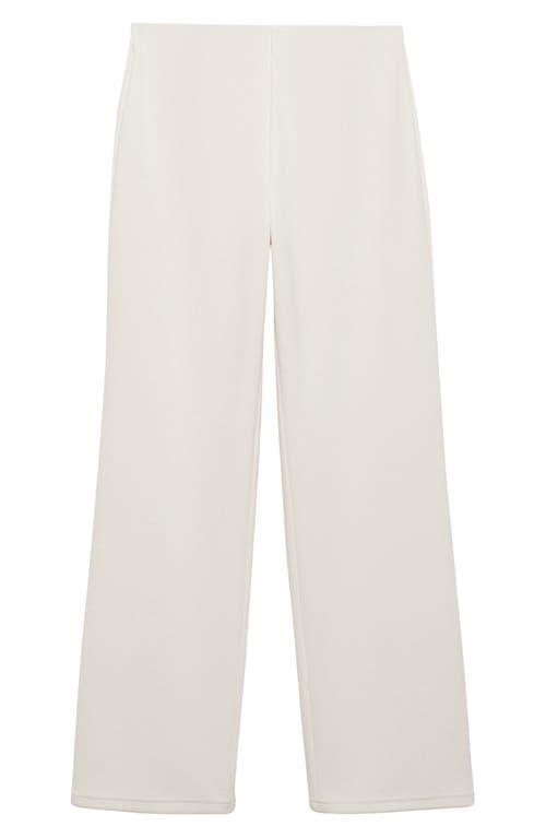 Mango Women's Corduroy Straight Pants In Ecru