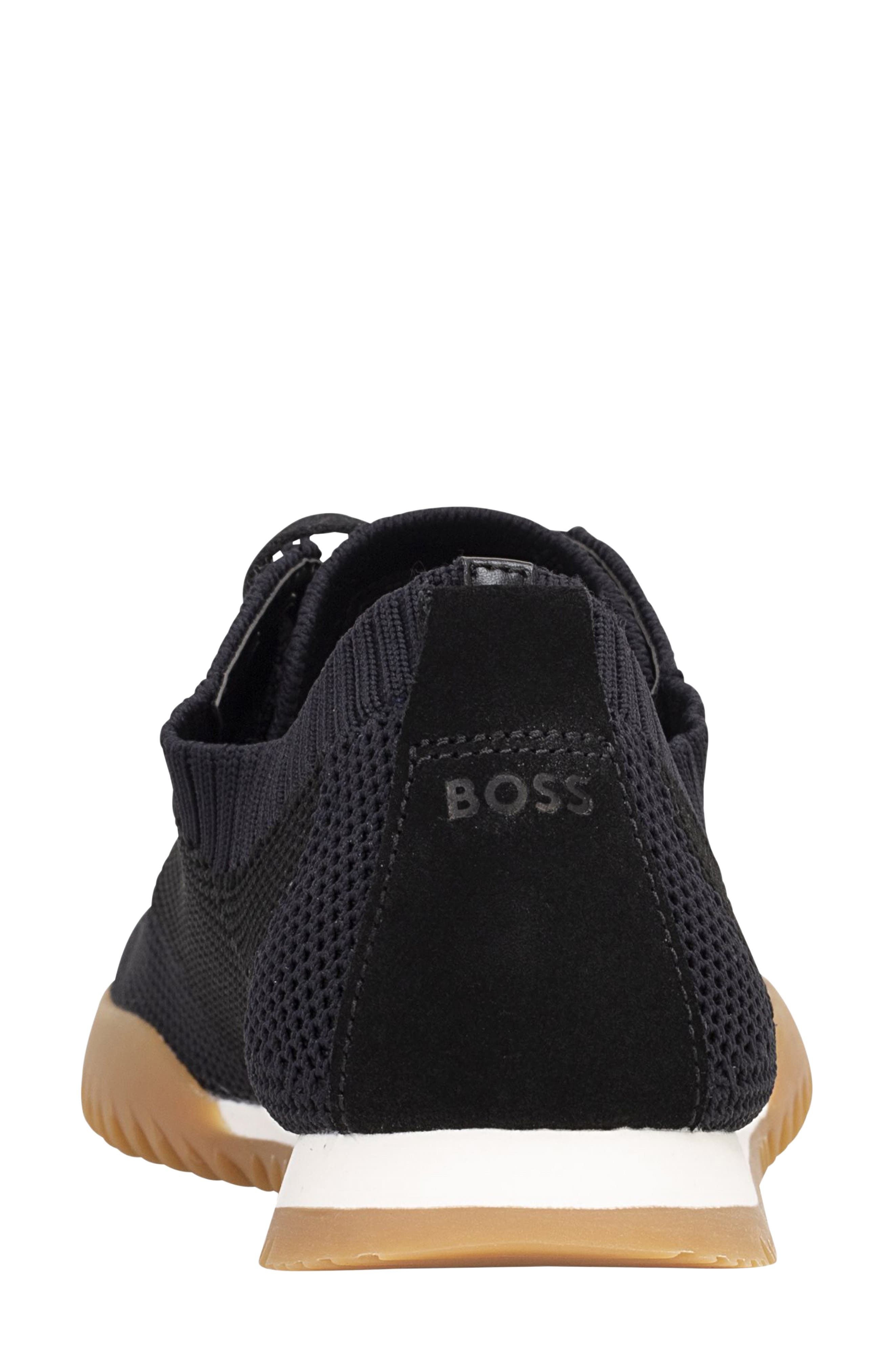 BOSS Carlynn Knit Sneaker, Alternate, color, Black