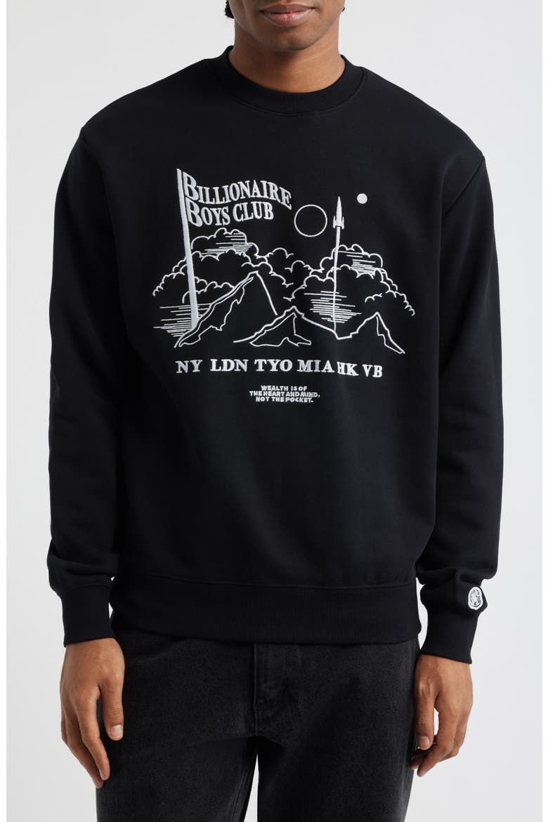 BB Stellar Crewneck Sweatshirt, Main, color, BLACK