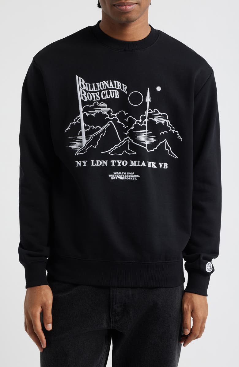 Billionaire Boys Club BB Stellar Crewneck Sweatshirt, Main, color, Black