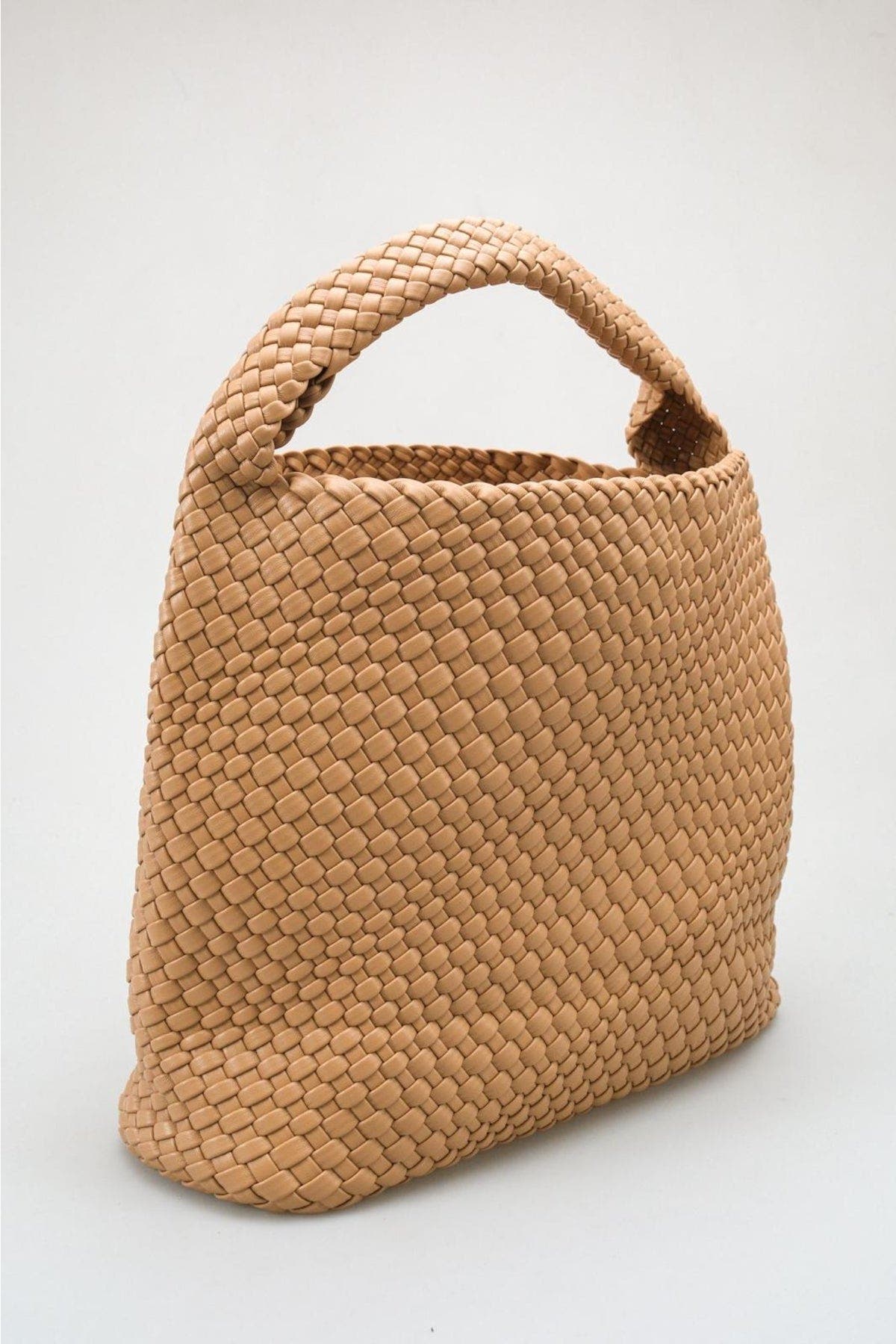 Bellini Woven Handle Bag, Alternate, color, Cognac