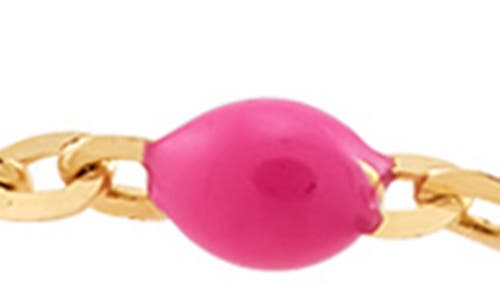 Frankie & Zoe Pink Enamel Station Bracelet