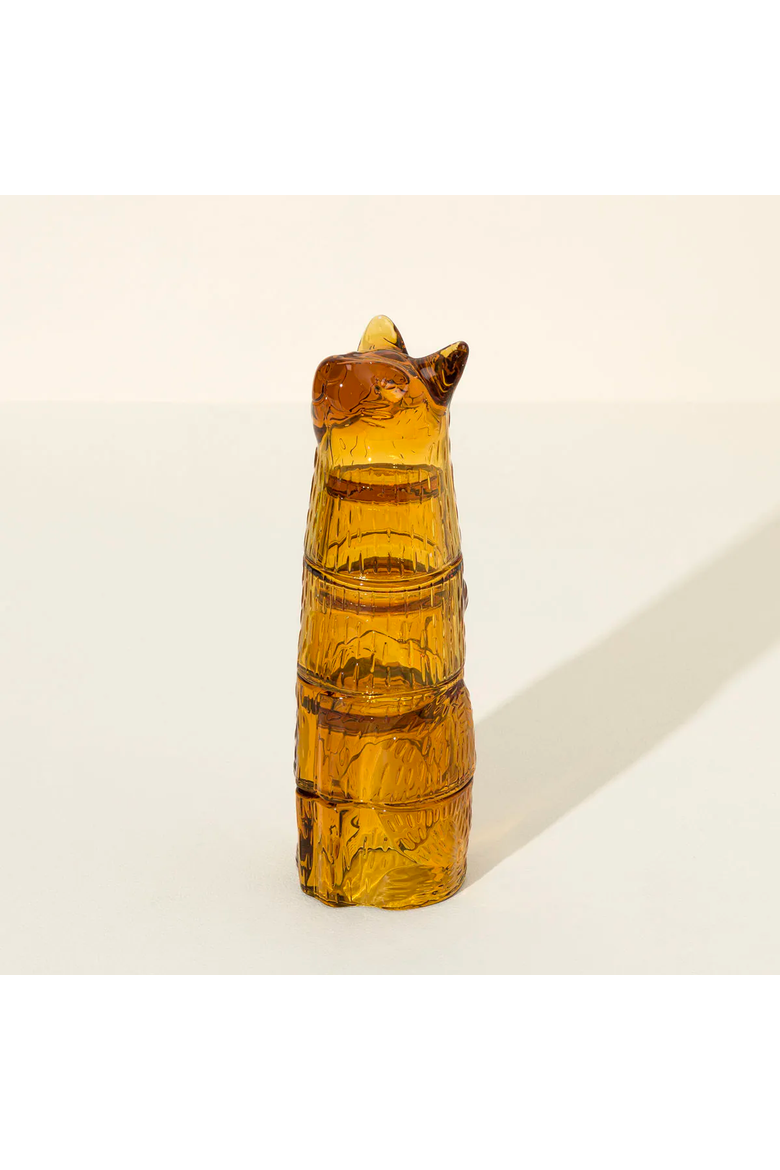 Amber Cat Stacking Glass Set by DOIY, Main, color, Amber