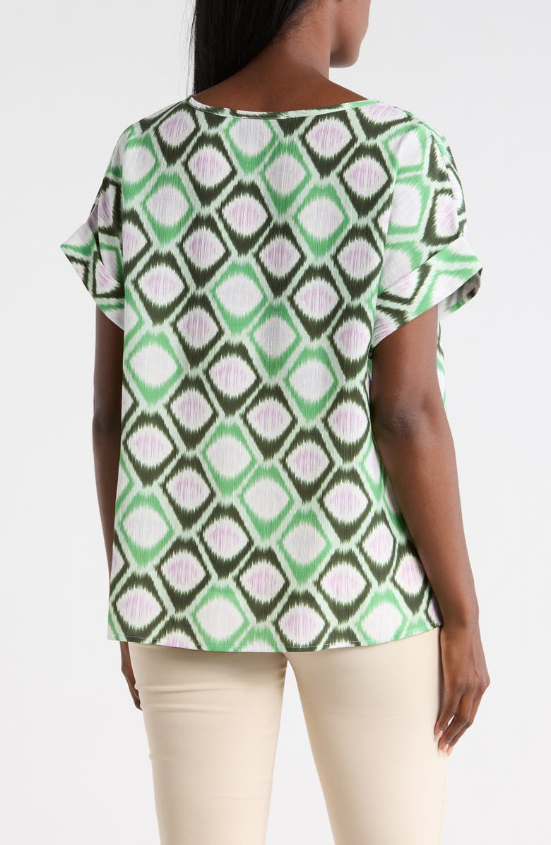 PATRIZIA LUCA Honeycomb Print Top, Alternate, color, Lime