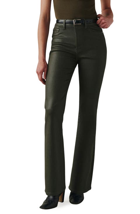 Austin High Waist Coated Bootcut Jeans