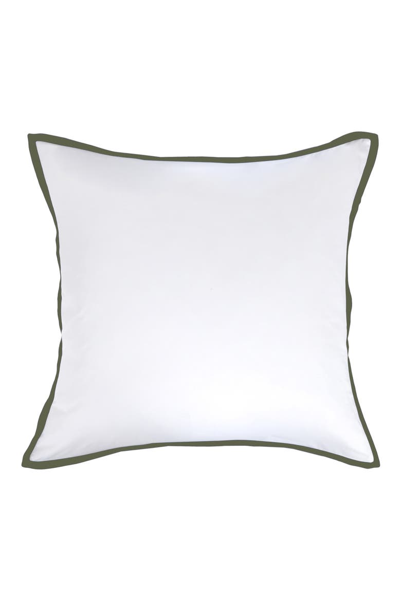 Langston Sateen Euro Pillow Sham, Main, color, MOSS