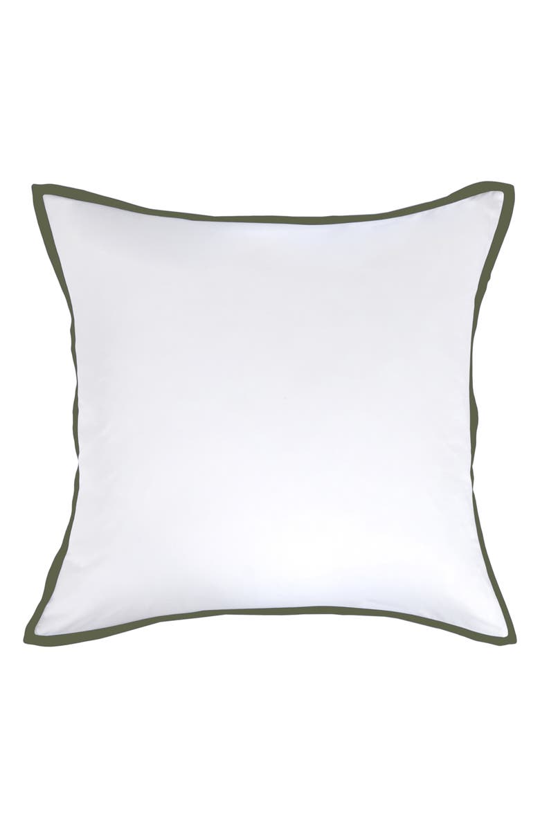 Pom Pom at Home Langston Sateen Euro Pillow Sham, Main, color, Moss