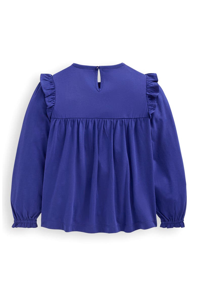 Kids' Floral Embroidered Cotton Top, Alternate, color, MAZARINE
