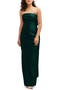 Strapless Bow Back Satin Column Gown