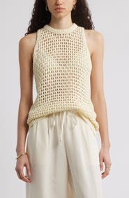 Nordstrom Open Knit Sleeveless Sweater