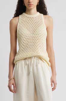 Nordstrom Open Knit Sleeveless Sweater