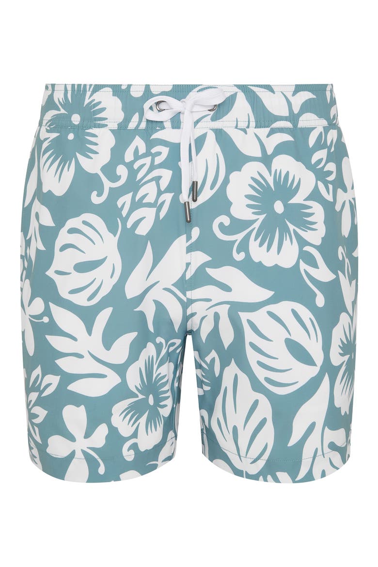 Stretch Volley Swim Trunks, Alternate, color, SAGE MULTI