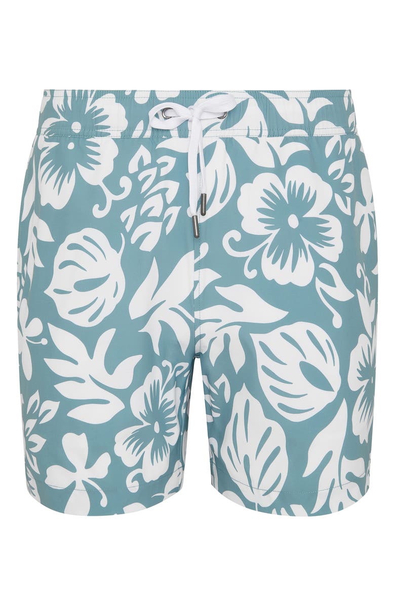Onia Stretch Volley Swim Trunks, Main, color, Sage Multi