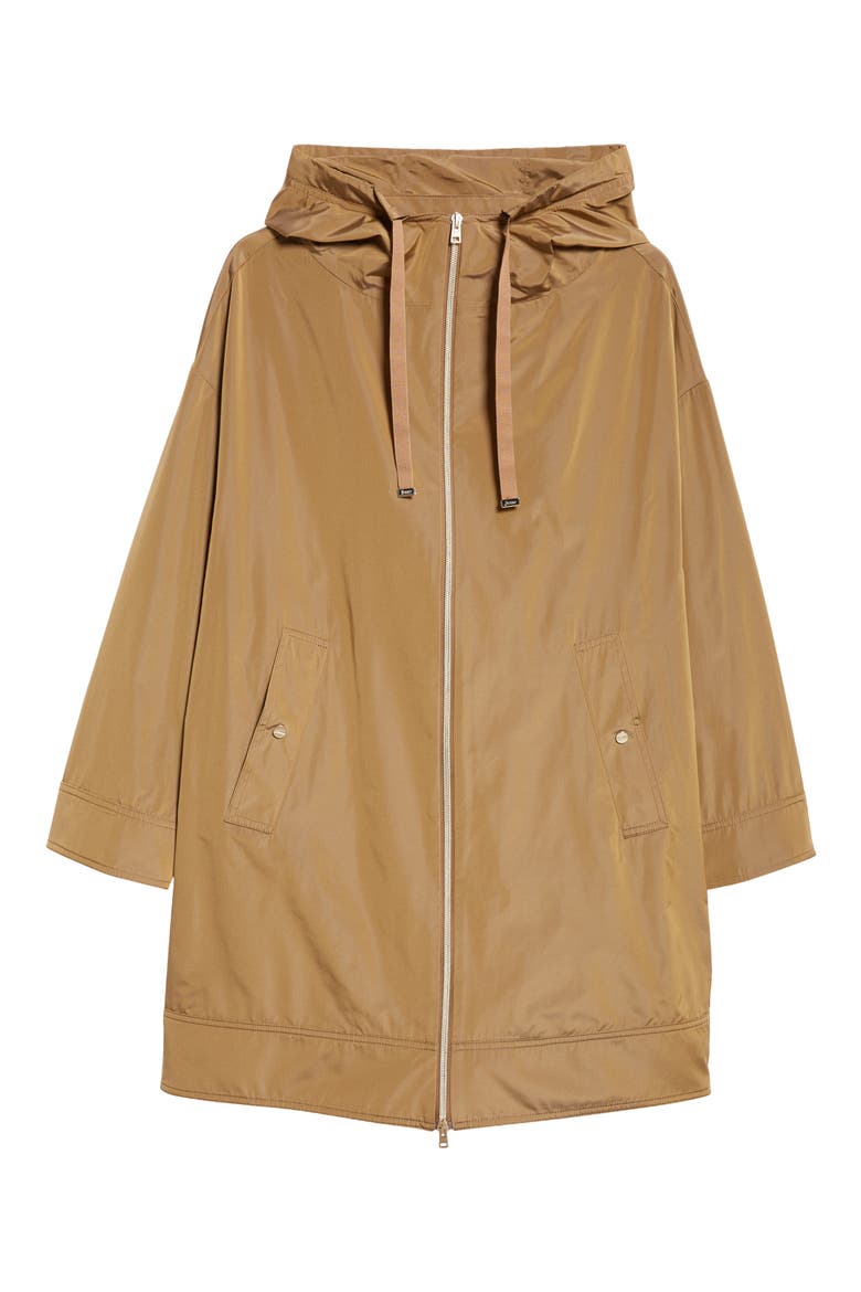 Techno Taffeta A-Line Parka, Alternate, color, CAMEL