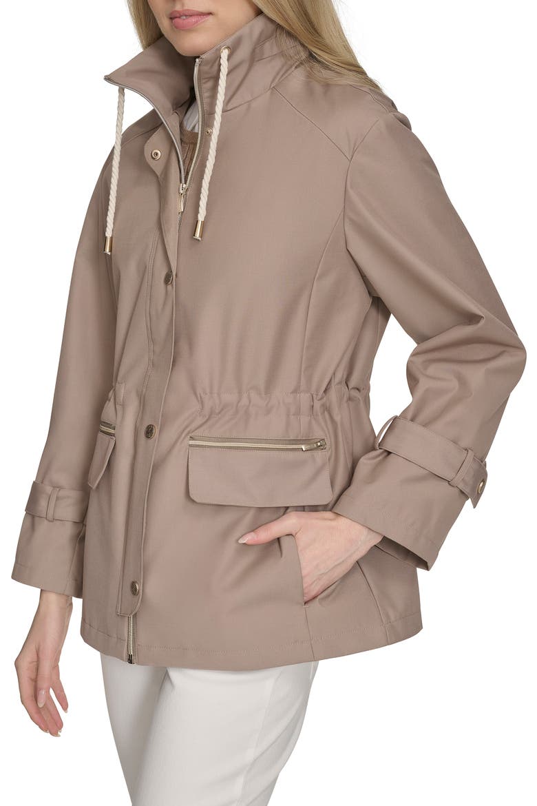 Hooded Oversize Rain Jacket, Alternate, color, LIGHT TAUPE