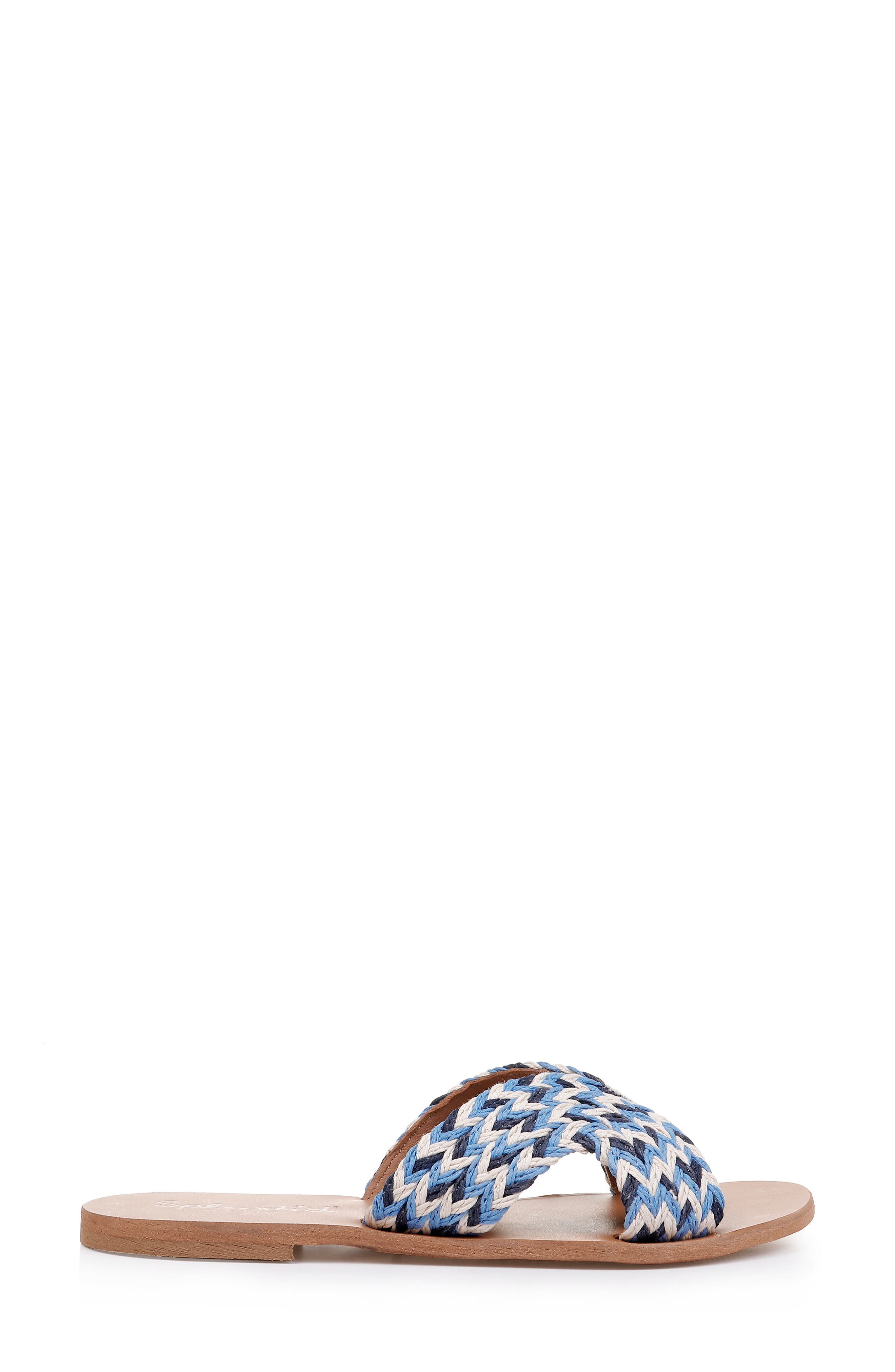 Sydney Woven Slide Sandal, Alternate, color, BLUE MULTI FABRIC