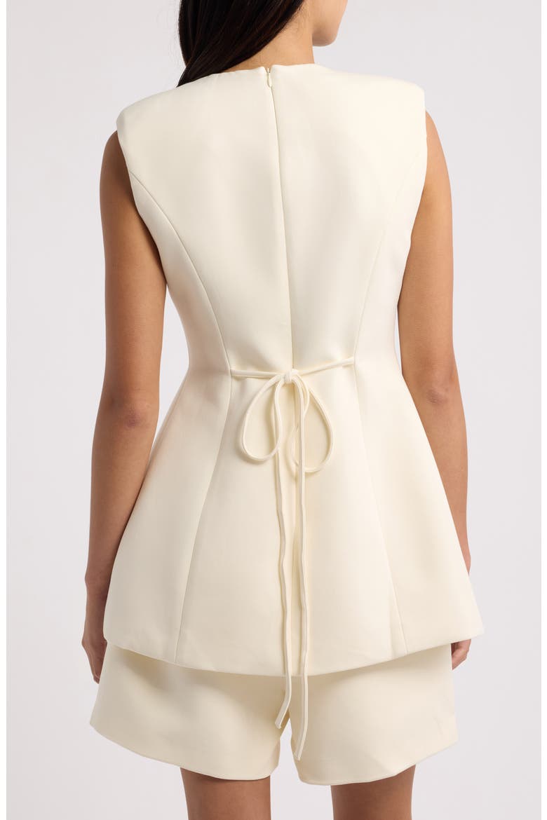 Square Neck Long Vest, Alternate, color, ECRU